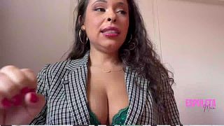 JOI - Your boss called you into her office - she caught you with a hard-on - cumming for the boss, part 2