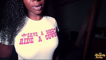 Fucking ebony cowgirl