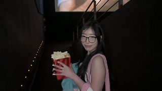 I invited my friend to the movies and let me make her a creampie