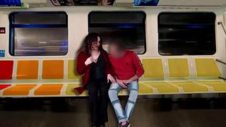 Playing with a stranger on the train - husband films everything