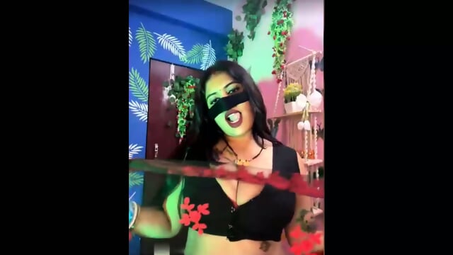 V HOT SWETI SMOKING Strip Saree Full Face