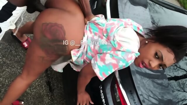 Big Ass Fucked In Public Over Her Car Pt. 3