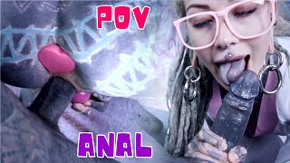 Glasses Girl with Buttplug Gets Fucked by Tattooed Dick – DP and Facial