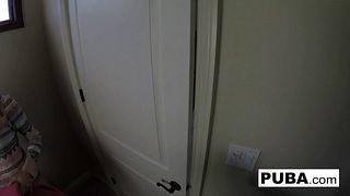 Busty Brett Rossi does a sexy tease in her Motel Room