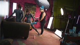 Behind the Scenes: Proxy Paige Filming Tattooed Couple and a Friend in Threesome