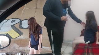 Young scavenger fucks a dirty old man for financial help, real homemade 1/4