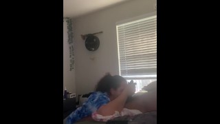 SHE KEPT HAVING A CONVO WITH HER MOM WHILE SUCKIN N FUCKING ON THE OTHER SIDE OF THE DOOR & DIDNT CARE