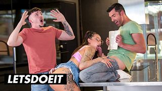 Cum Hungry MILF Gets Her Cunt Drilled by Young Studs - LATINA MILF