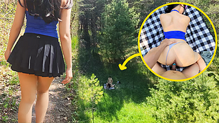 Almost creampied Asian tight pussy during outdoor hiking - 野战差点内射我的徒步搭子