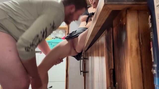 Sneaky Teen Babysitter Creampie Fuck In Pantry