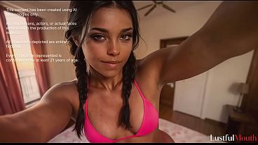 A cute, beautiful girl in a bright bikini turned me on, invited me to her room, and gave me the best blowjob I've ever had [AI]