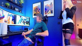 Hot German MILF Daynia catches guy watching her porn and fucks him hard - MyDirtyHobby