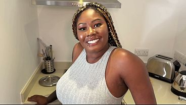 POV Ebony Xeinna Rose Fucked in Kitchen by MrRizzPOV - Black on Black Sex