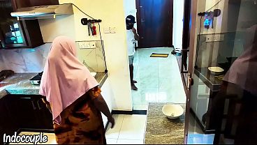 Indo Bokep full . Hijab Muslim wife called her sister Husband to check Gas. Sex everywhere.sex in kitchen . Cheating women moaning loudly