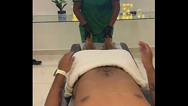 Real Amateur Uniform Roleplay: Intense Oiled Massage Therapy