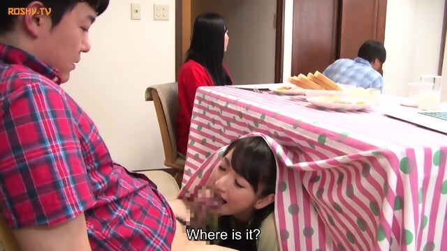 Secretly StepMother And StepSon Under The Desk Game [PART1] - Yuri Nikaido