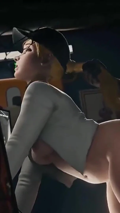 A white haired girl fucked by a blacked man in their garage | Clip 1