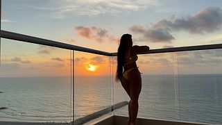 POV delicious blowjob while sunset falls