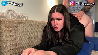 My friend's wife begs me to fuck her while her husband isn't listening - Anna Berry