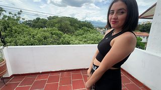 While I'm working out on the rooftop, my horny neighbor comes to greet me; I end up inviting him to my house and everything gets out of control