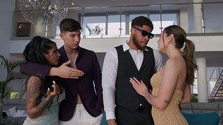 My friend and I take turns with our wives—Yasmina Khan and Catherine Knight