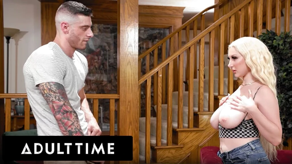 ADULT TIME - Naturally Stacked Blonde Babe Skylar Vox Touches Herself To Tease Horny Stepbrother