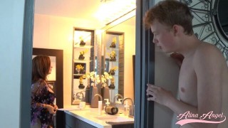 Horny Milf Alina Angel fucking a young dick Alina Angel fucking with her friend's son
