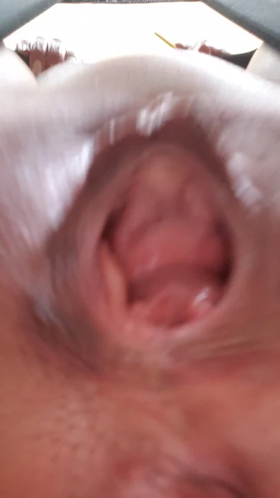 Buggs, camera under bouncy chair pussy wide open.
