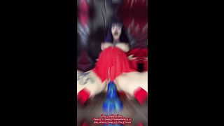 Blue Haired Pregnant Tattooed Goth Girl Fucks Big Fantasy Dildos | anal, blowjob, double vaginal penetration + more! Valentine’s Special