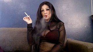 Busty Cougar Smoking Marlboro Cowboy Cut 100s