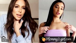 MommysGirl Emily Willis Fingers Herself With Her Stepmom On Remote After Being Grounded