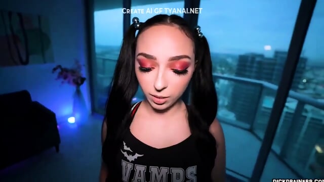 Goth Cheerleader Gets Anal From BBC