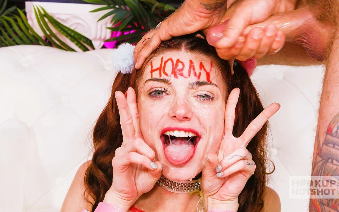 Shrooms Q Gags on Bryan Gozzling While He Pounds Her Throat!