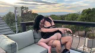 I begged my hot neighbor to creampie me!