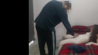 Beautiful scavenger fucks an old man for financial support, homemade 3/4