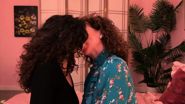 Mom & Step Daughter Kissing