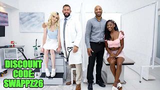 Nervous Stepdaughters Lexi Lore And Hazel Grace Get Pelvic Exams From Swapped Stepdads