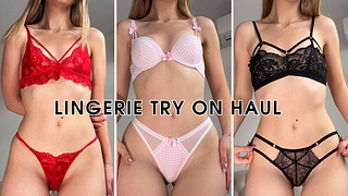 Sexy Lingerie Try On Just For You – Teasing Your Cock With Every Piece