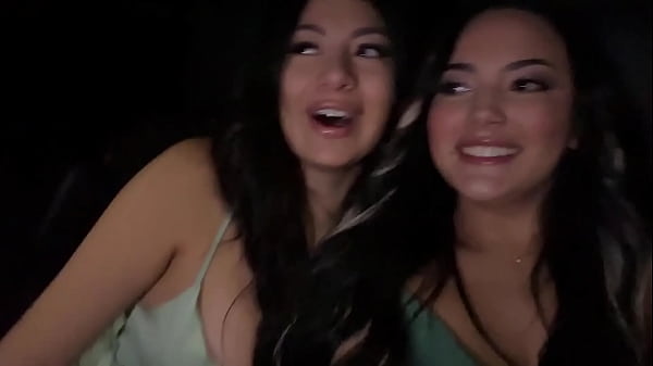 Thick Latinas tip their uber driver with dripping wet pussy - Cami Strella and Nika Venom