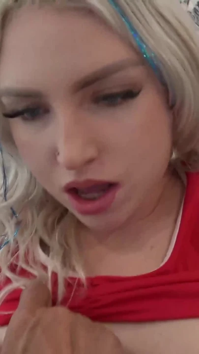 Horny amateur babe Britt Blair sucks your cock then fucks you to a sexy creampie | Clip 1