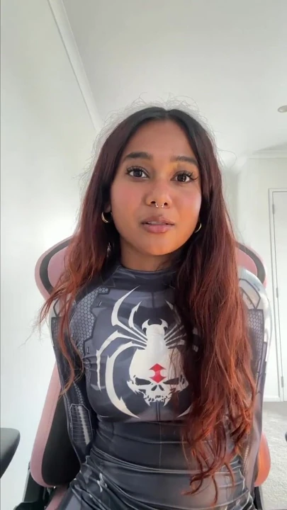 Small desi girl Mia Z masturbates and reacts to hentai | Clip 3