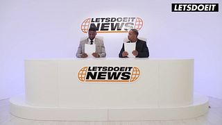 Weather Girl Gets Double Dicked by BBC in TV studio part 5