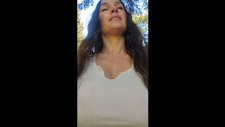 👀 POV You Are Wandering The Woods Eye-Level With My Big Bouncing Boobs And My Nipples Are Hard 🍒🫦
