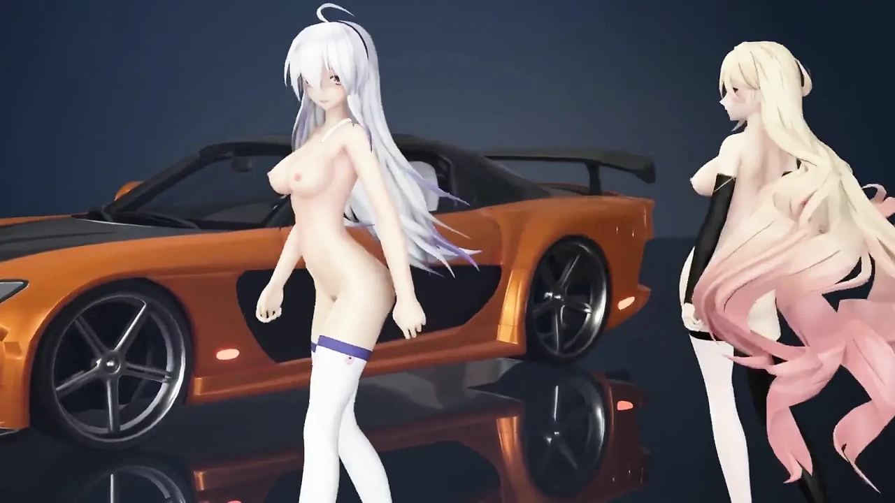 Chocolate Cream Duet Striptease; Black Stockings; White Stockings; Racing Leotards
