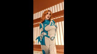 Invisible Woman Sue Storm Shows Her Boobs - MollyRedWolf