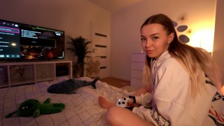 She got a great fuck and squirt instead of playing!