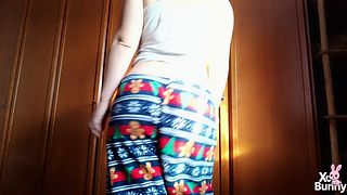 Walking and farting in cozy pajamas