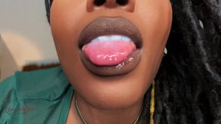POV Girlfriend Punishes You With Nasty Unbrushed Tongue