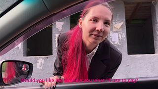 "Please not in the Pussy, I have a boyfriend" A cute student paid with her asshole for the trip