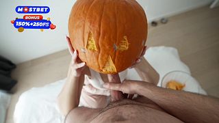 step sister didn't expect the halloween pumpkin game to go so badly!